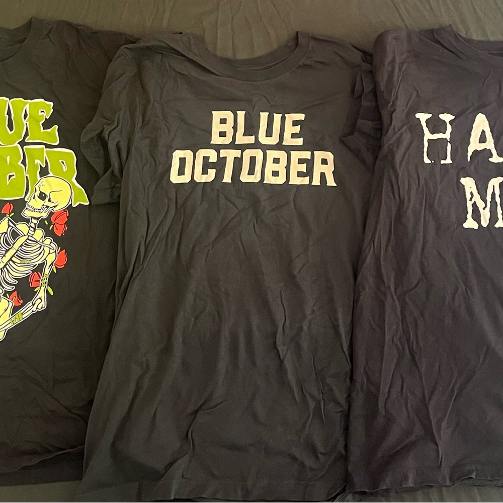 Lot of 19 Blue October t-shirts all Large